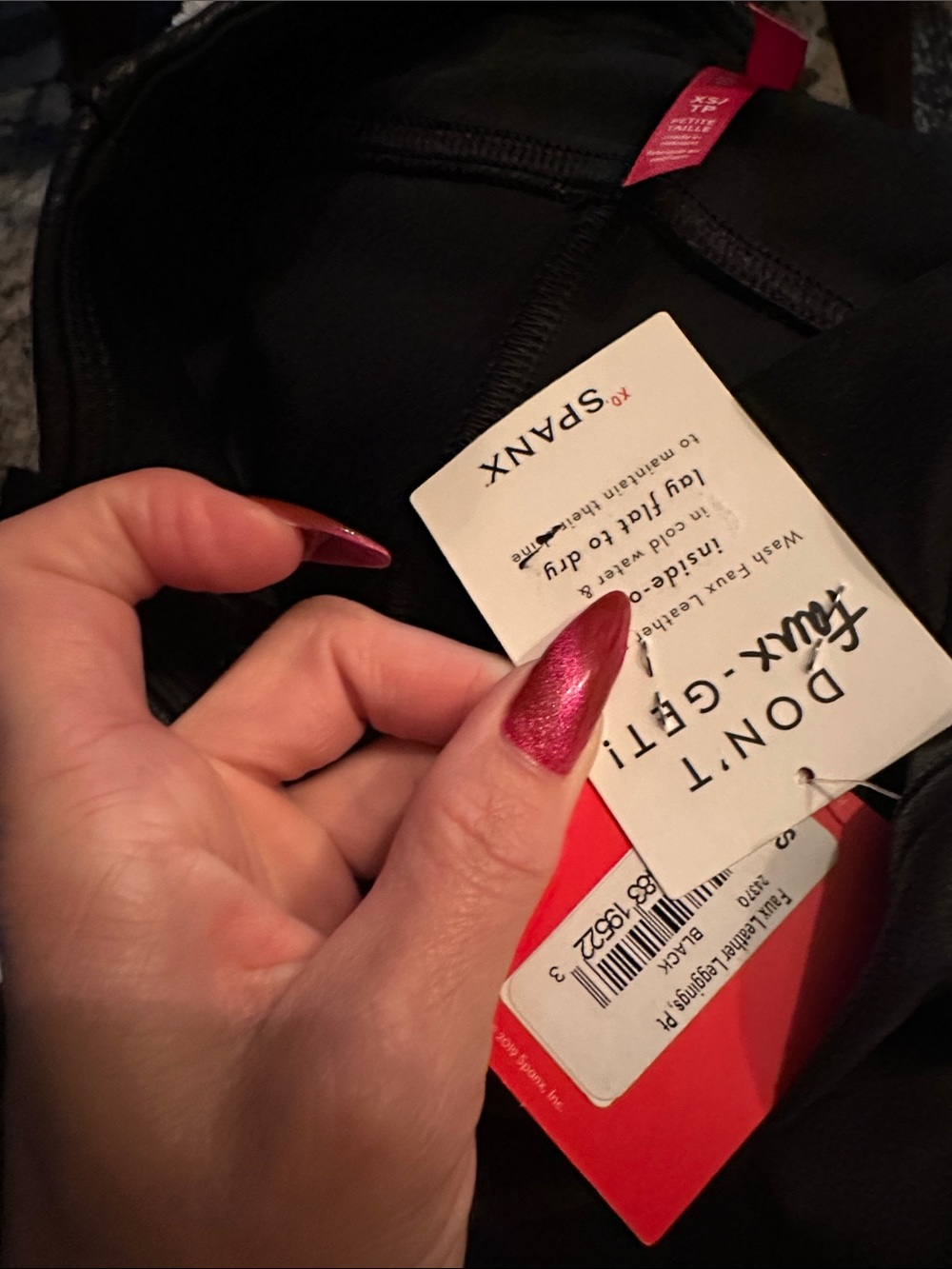 Spanx Faux Leather Pants Leggings Size 3X - Picture 5 of 5